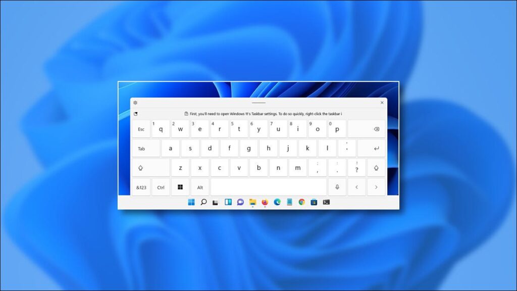 Cách bật Bàn phím cảm ứng trên Windows 11
